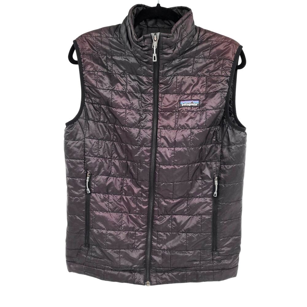 Patagonia Nano Puff Vest Faded Maroon Brown Primaloft Insulation Men's Size S